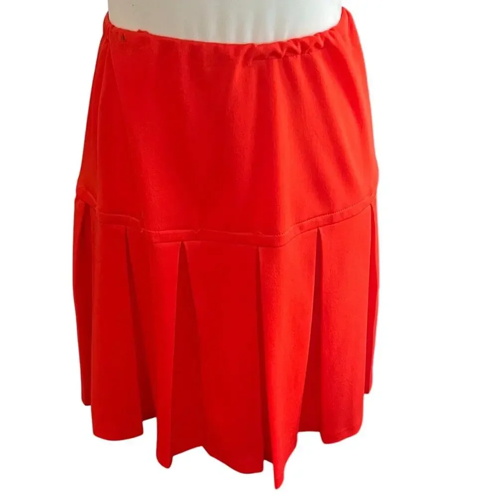 Vintage 70s Act III Red Pleated Drop Waist Tennis Skirt Mini XS Sporty Blokecore